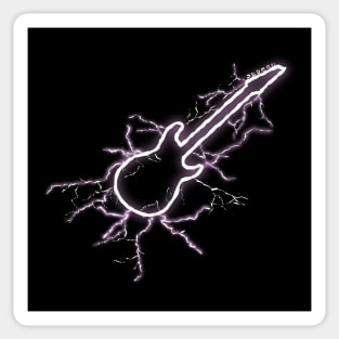 Electric Guitar with Lightning Sticker